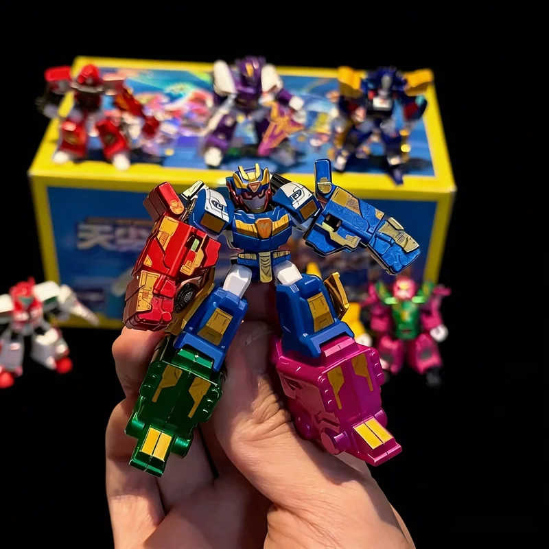 Xuan Ka Fighter Mech Warrior Blind Box Assemble Building Blocks Shiny Metallic Action Figures For Kids Boys Girls Indoor Play view 2