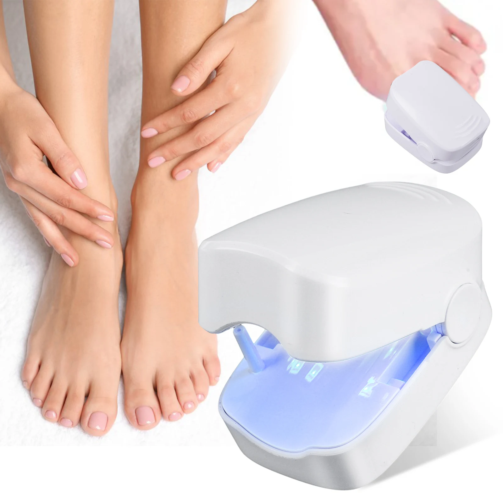 Nail Fungus Treatment LED Laser Device for Cleaning Onychomycosis Type-C Charge 910nm Infrared Light 460nm Nail Salon