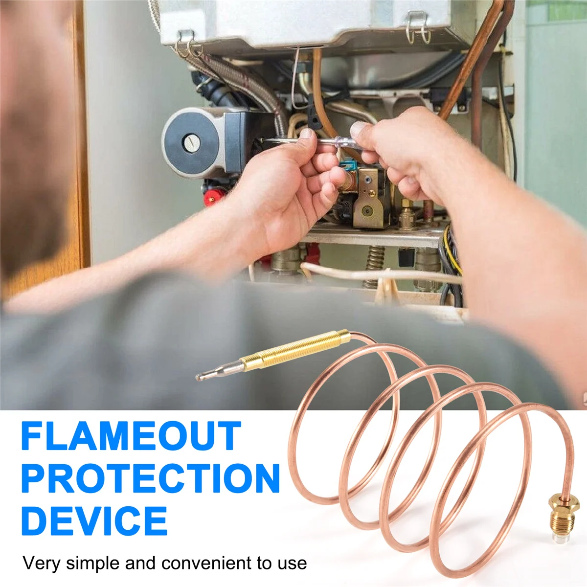 سخان فرن فرن 900 مم موقد غاز طقم مزدوج حراري عالمي M6X0.75 مع صواميل مسكوبة (خمسة) استبدال الحرارية