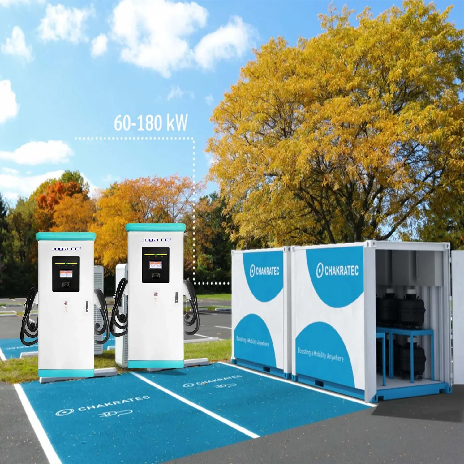 Chargeur de véhicule électrique à montage au sol pour touristes, station de charge rapide, voiture commerciale, Dc Ev, Oem, 120KW, CCS, Gbt, 160KW, 180KW