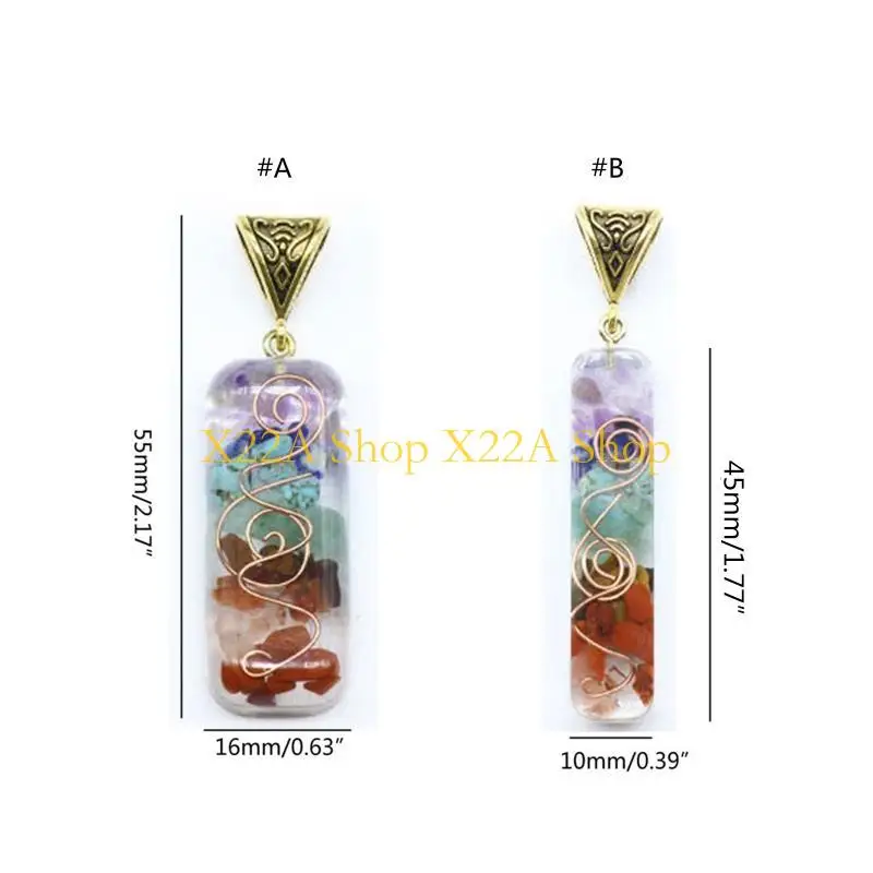 قلادة فريدة من طاقة شاكرا قلادة شاكرا 7 شاكراس بلورات حجارة قلادة قلادة