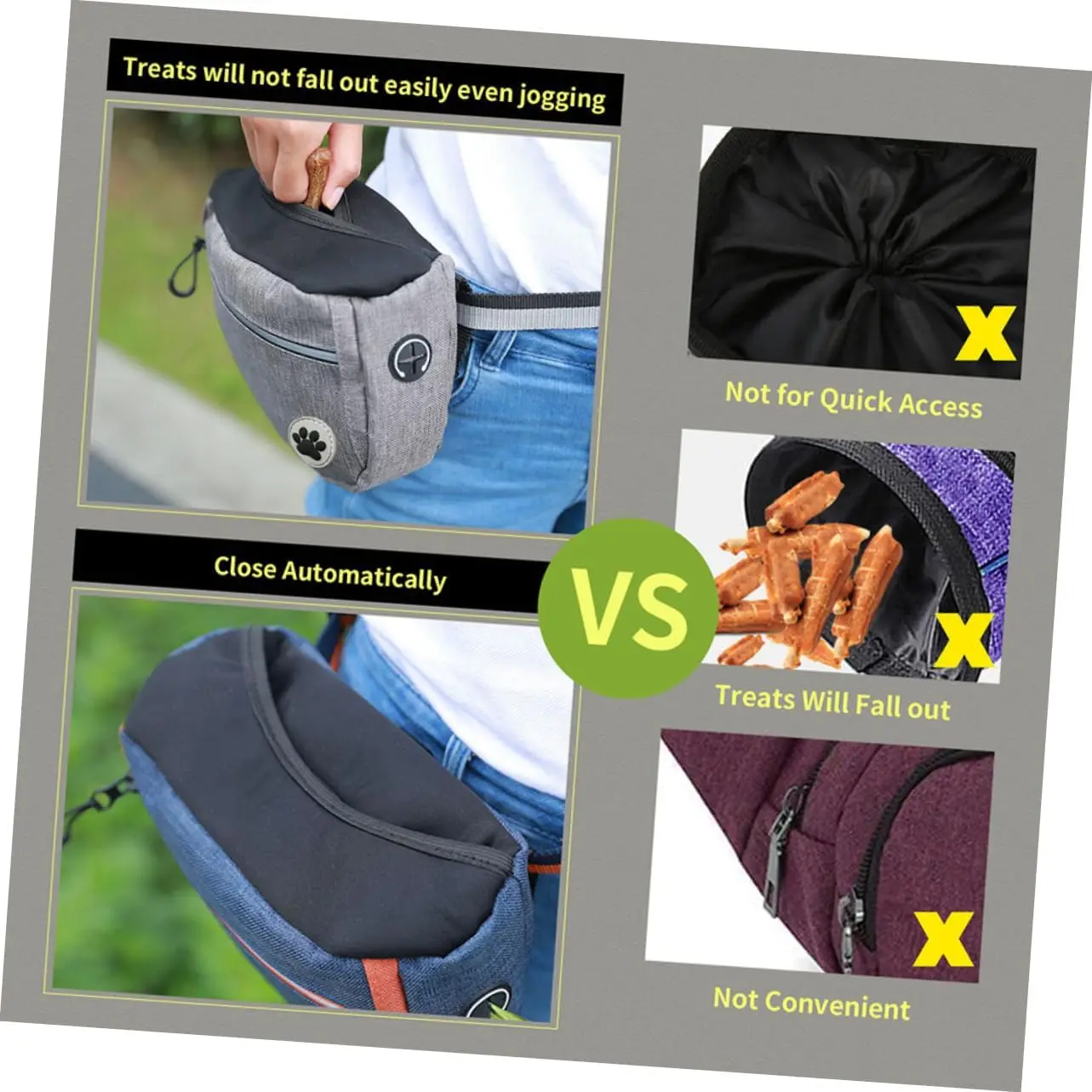 Dog Training Waist Bag Portable Food Bag Outdoor Feeder for Dog Training Walking Feeding Snack Bag Supplies Oxford Cloth