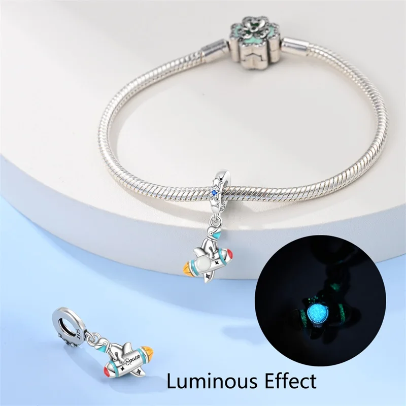 New 925 Sterling Silver Space Roaming Charms Pendant Fit 3mm Original Bracelet DIY Women Exquisite Birthday Party Jewelry Gifts