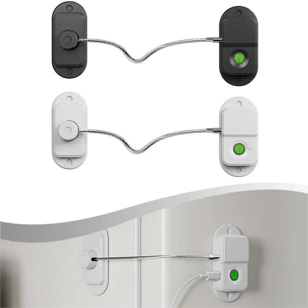 Childproof Cabinet Lock Child Safety Lock Child Safe Lock 255 * 78mm Fingerprint Lock 255x78mm Size ABS Material