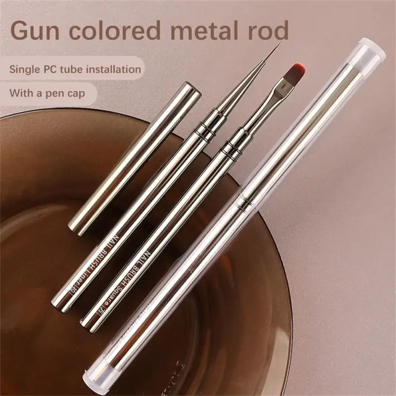 Multi-functional Painting Brushes Set Watercolor Water Powder Painting Pen Brush Set Metal Rod Nail Art Painting Brush Nail Tool