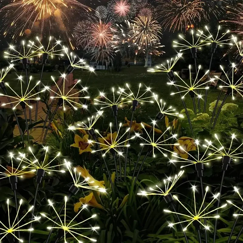 

Светодиодные фейерверки, садовые фонари, 1 шт., солнечные фонари, применимые для садового газона, вечеринки, рождественского фестиваля, атмосферной лампы, украшения