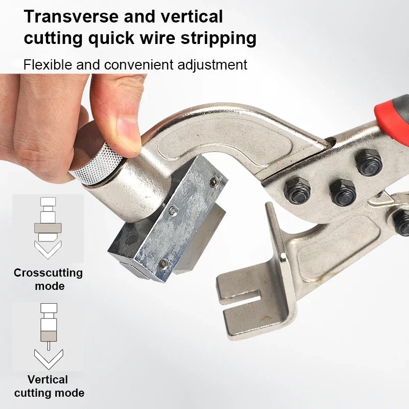 Multifunctional high-voltage cable stripping device,stripping knife, rotary cutting type stripping pliers, stripping wire device