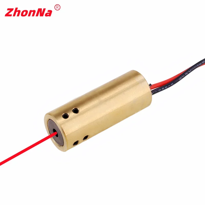 1PC660nm100 Red Laser Module, Single Point Optics, High Coaxiality Locator Aiming Glass Lens, 3-5V Input Voltage