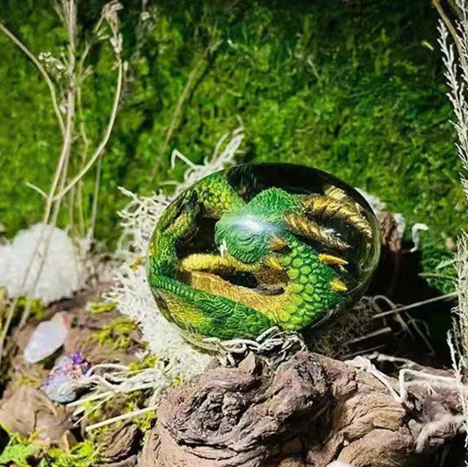 サポートベース付きの溶岩像,樹脂製の置物,恐竜の卵,テーブル - Art Craft Dinosaurs のレビューと価格