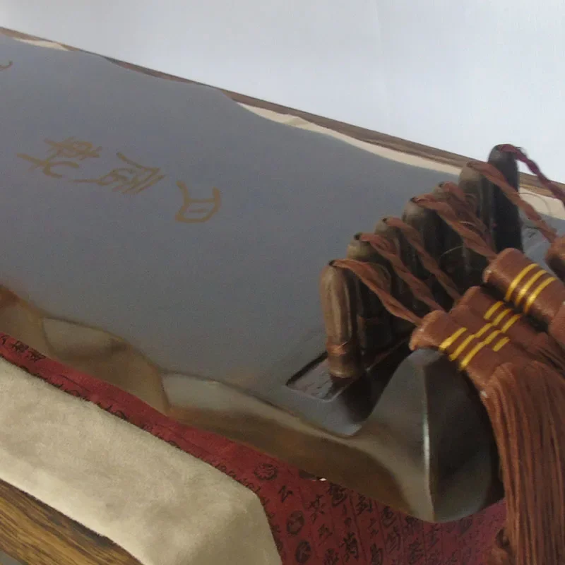 Free Eengraving 7-String Chinese GuQin Luoxia Style Zither Traditional Musical Instrument Comes with Book And Tuner