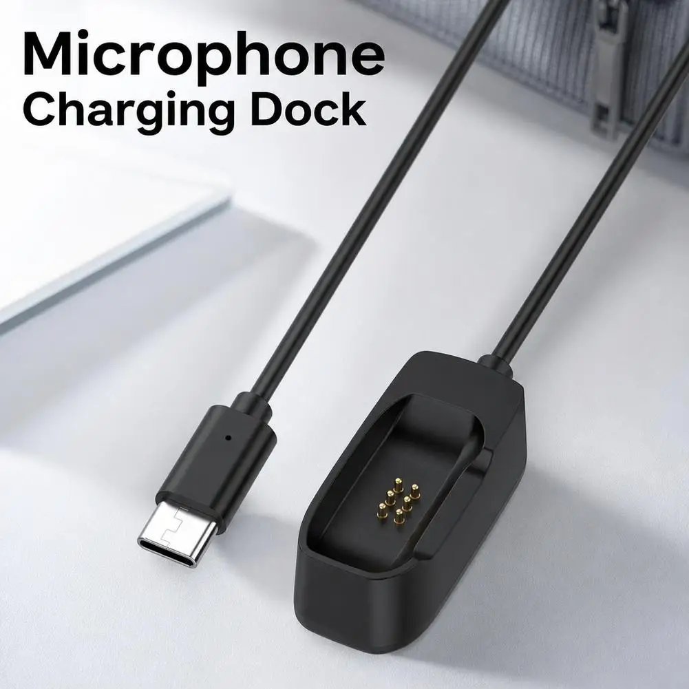 Base de Carga Magnética para DJI Mic Mini 2, Cargador de Transmisor, Cable de Alimentación Rápida Tipo C, Accesorios para Micrófono Inalámbrico