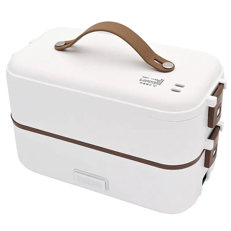 

【LAST CHANCE】Self Cooking Mini Rice Cooker 2-Layer 800ML Electric-Lunch Box, Portable Heated Food Warmer For Home Office