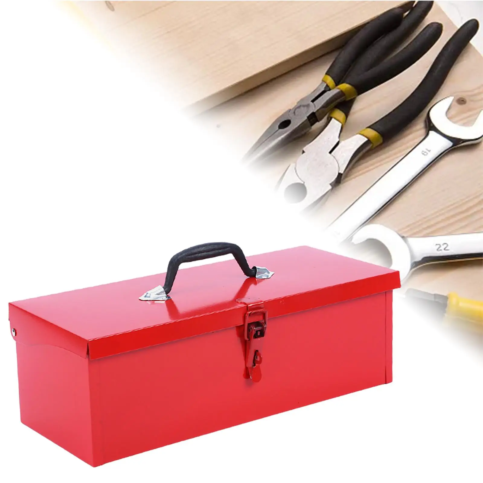 Iron Tool Box Ergonomic Handle Small Tool Box Hardware Storage Tool Case Multipurpose Portable for Garages Workshops Electrician