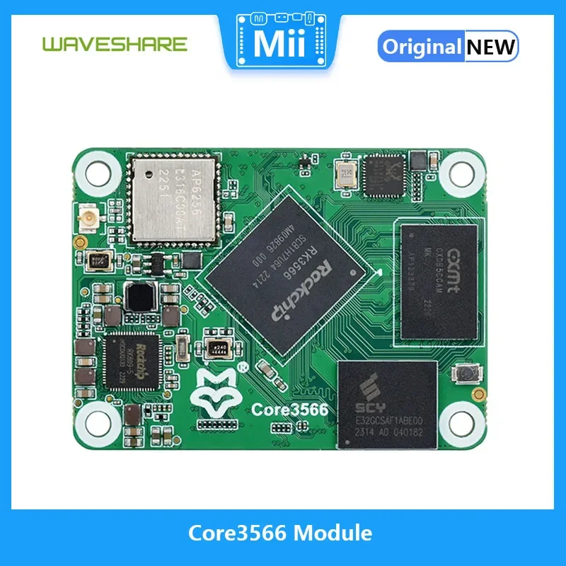 

Compatible With Raspberry Pi CM4, Core3566 Module, Rockchip RK3566 Quad-core Processor, Options For RAM / eMMC/ Wirelessg