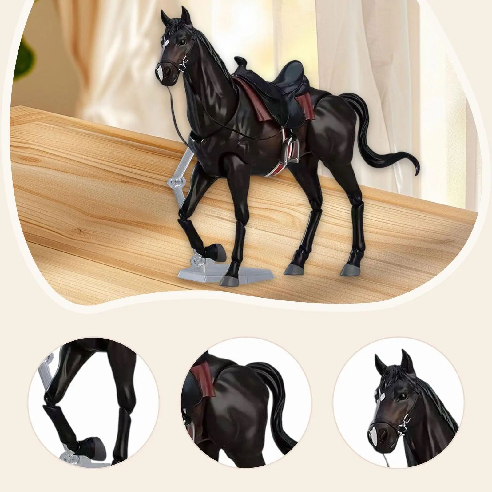 Paard Figuur Model Dier Speelgoed Model Standbeeld Geschilderd Figuur Realistisch Educatief Speelgoed Paard Beeldje Micro Landschappen DIY Scène