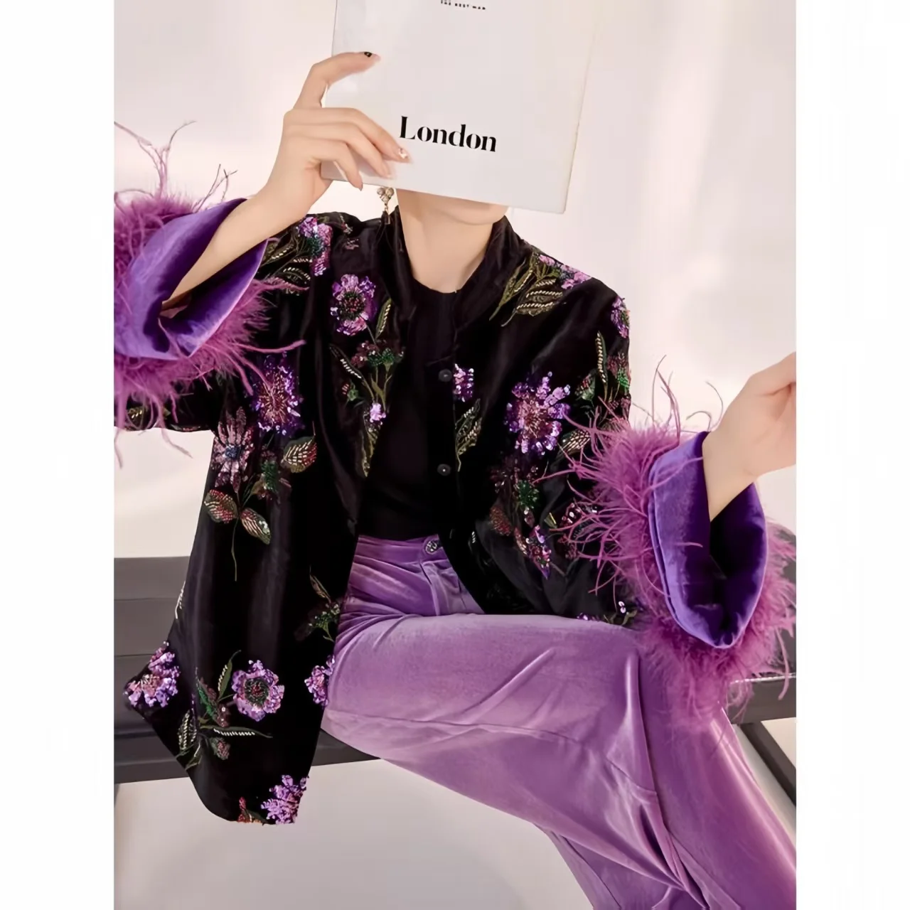 Embroidery Women jackets,Covered Button Cotton Coat,Female Clothing,Chinese style outerwear new products,Winter,2025