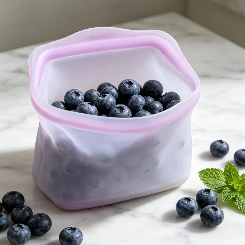 Food Storage Silicone Bags - Siliconen voedselbewaarzakjes Lekvrij Luchtdichte afdichting Staande