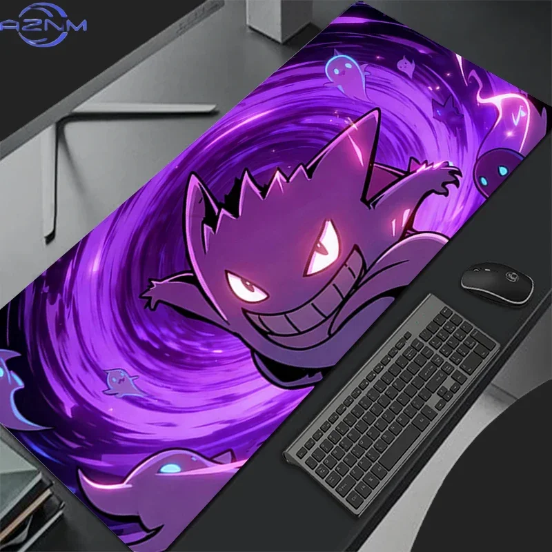 Anime Gengar Pokemon Pikachu Mouse Pad Black and white Speed Mini Pc Computer Keyboard Desk Mat Gaming Accessories Mousepad