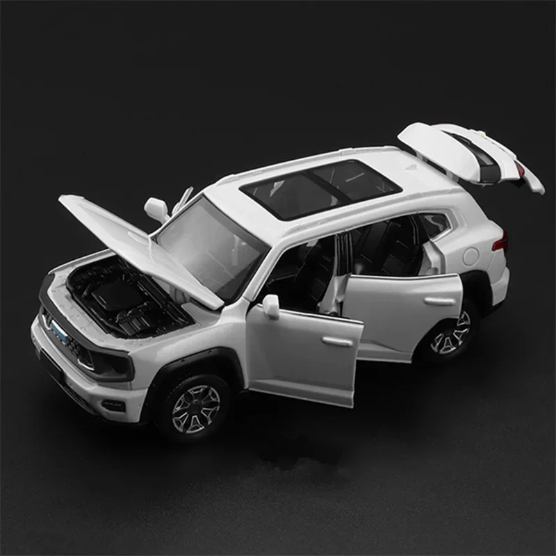 1:32 Haval DARGO H7 SUV, модель автомобиля из сплава, литье под давлением, металлические внедорожники, модель автомобиля, имитация звука и света, детская игрушка в подарок