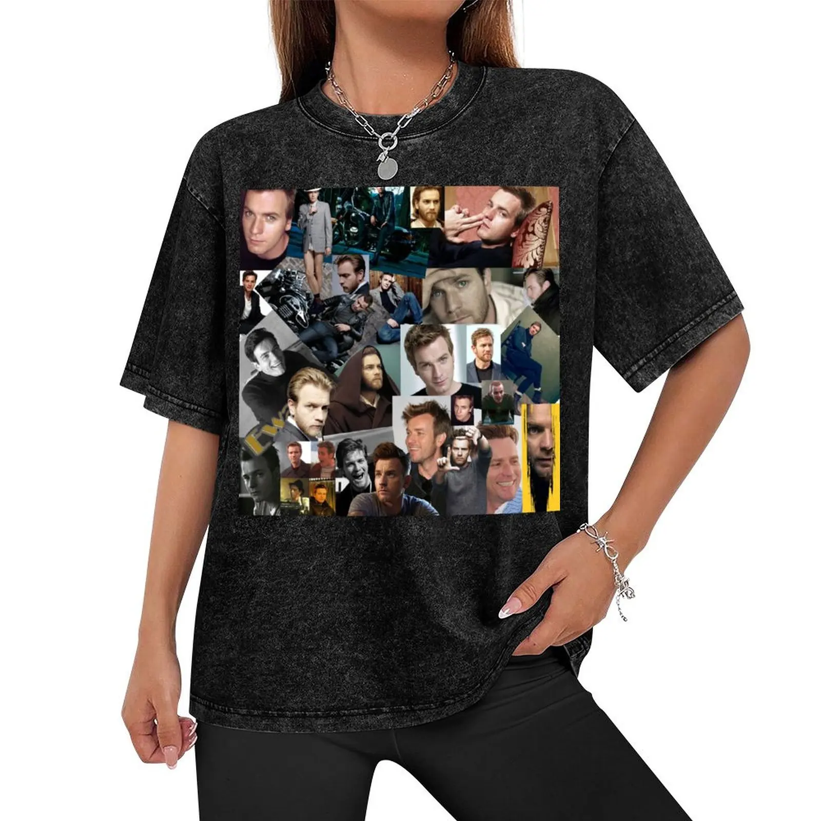 Ewan McGregor Assorted - Aesthetic Collage Art T-Shirt quick-drying vintage football t shirt mens shirts graphic tee