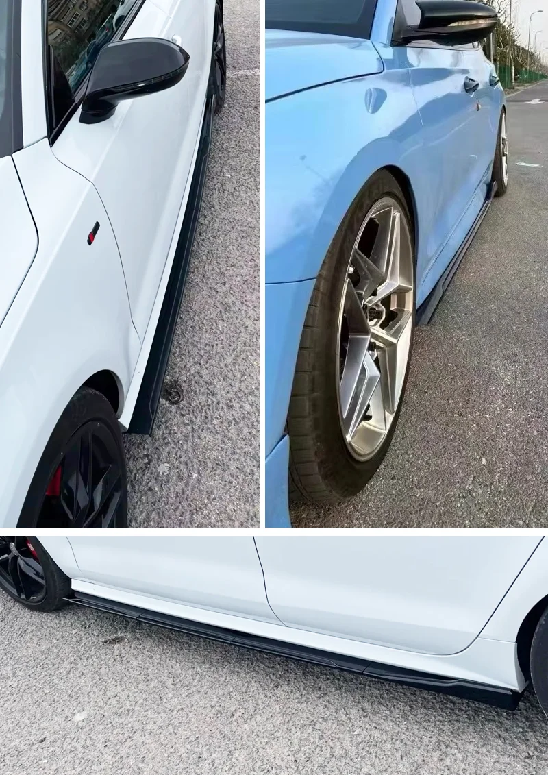 Für Honda Civic 2015+ Schrägheck Limousine Typ-R Seitenschweller Verlängerungsleitung Rocker Panels Guard Body Kit ABS glänzend schwarz – Detail 4