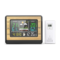 EN8829-B Weather Clock Colorful Screen Weather Forecast Station Temperature Humidity Meter Air Pressure Electronic Alarm Clock