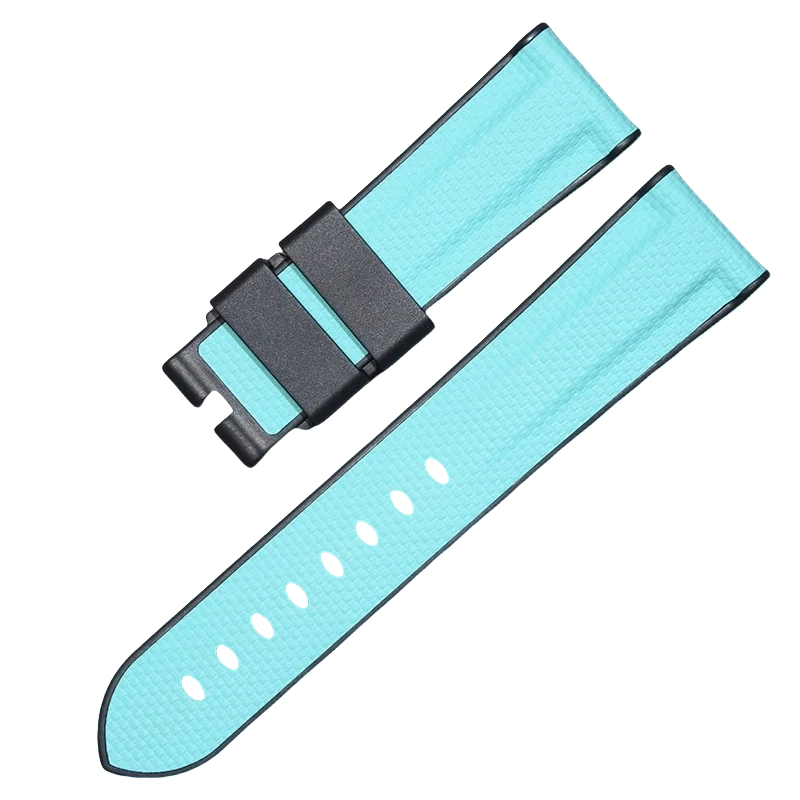 ДЛЯ PANERAI LUMINOR/СТРАМИРОВАННЫЙ РЕЗИНОВЫЙ РЕМЕНЬ 22 ММ PANERAI РЕМЕНЬ 24 ММ РЕЗИНОВЫЙ РЕМЕНЬ ДЛЯ ЧАСОВ