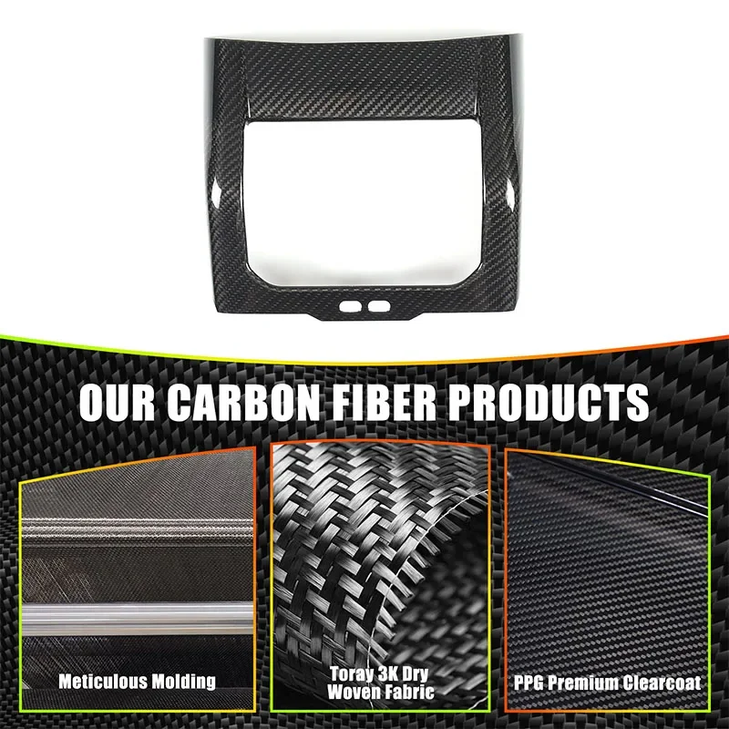 

1Pcs Real Carbon Fiber For BMW 5 Series G60 2024+ Car Rear Exhaust Vent Panel Decorative Cover Car Interior Accessories
