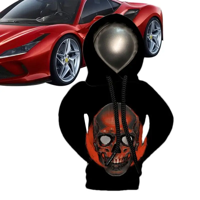 Car Shift Knob Hoodies Cover Halloween Gear Stick Case Trendy Hooded Shirt Car Shifter Stick Protector Car Shift Gear Cover For