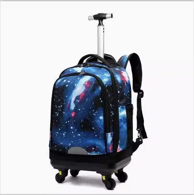 

Children Wheeled Backpack Rolling luggage Backpack 20 Inch Travel Trolley Luggage for teenager boys School Trolley Bag On wheels