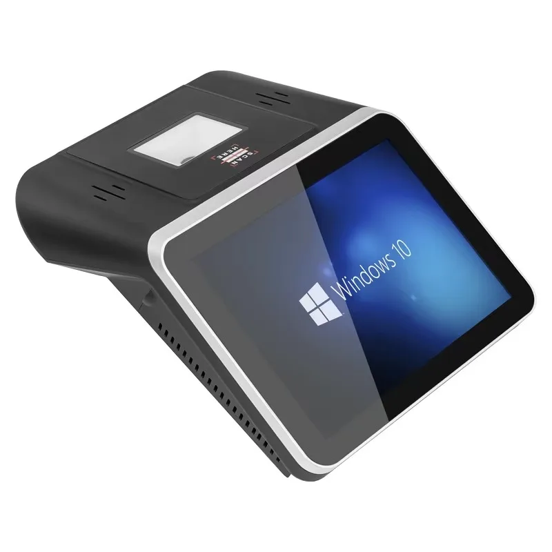 8'' Touch Screen Cash Register Checker POS System Bluetooth 2D Barcode Scanner Android 11/13