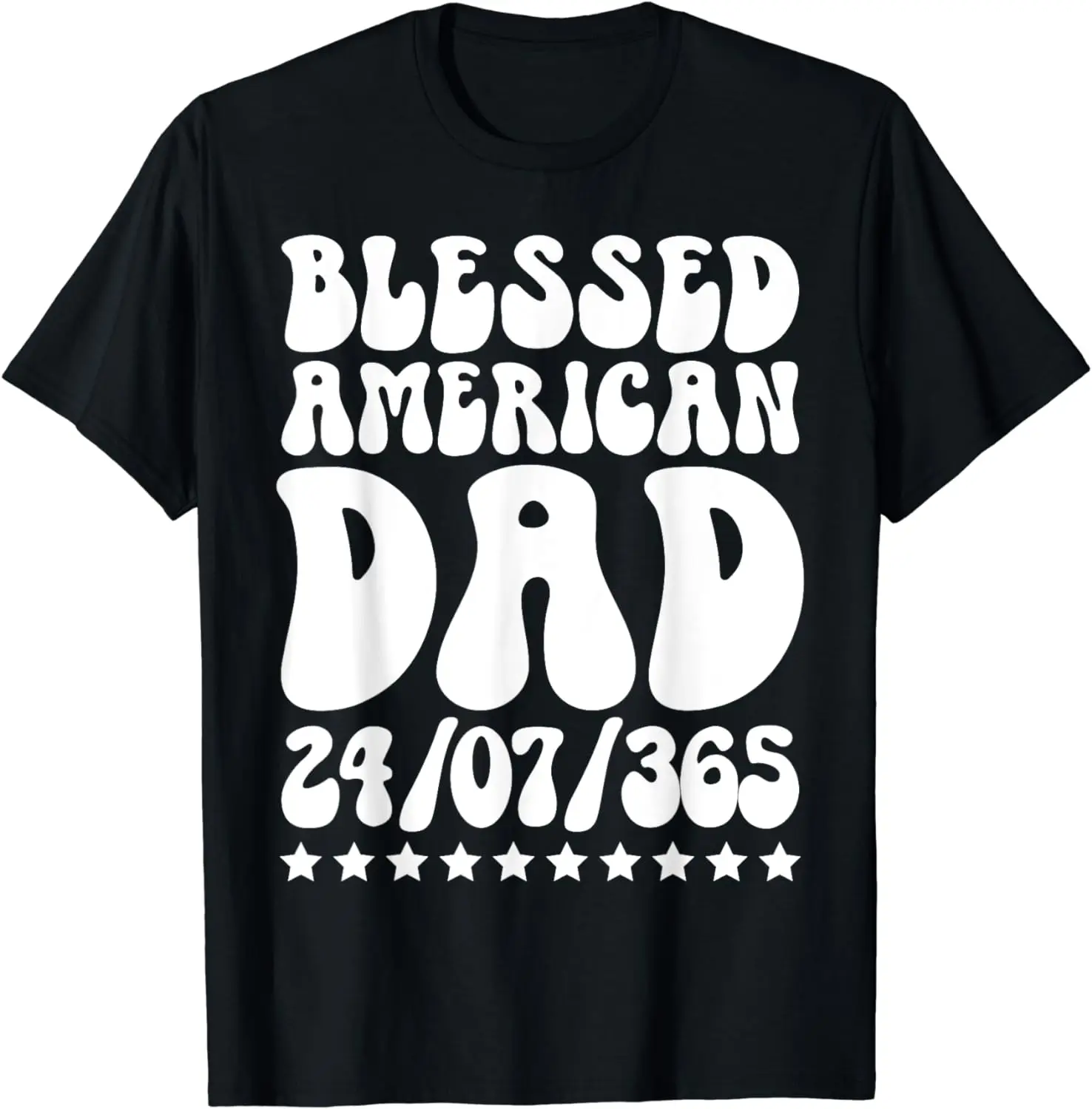 

Blessed American Dad - Memorial Day, 4th Of July Dad Grandpa T-Shirt