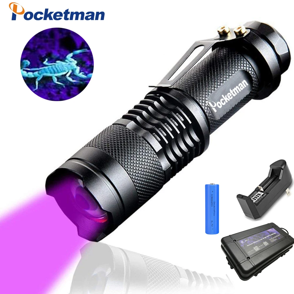 

UV Flashlight Black Light Handheld Blacklight Flashlights 395nm Mini UV Torch Detector for Pet Urine Stains Bed Bugs Scorpions