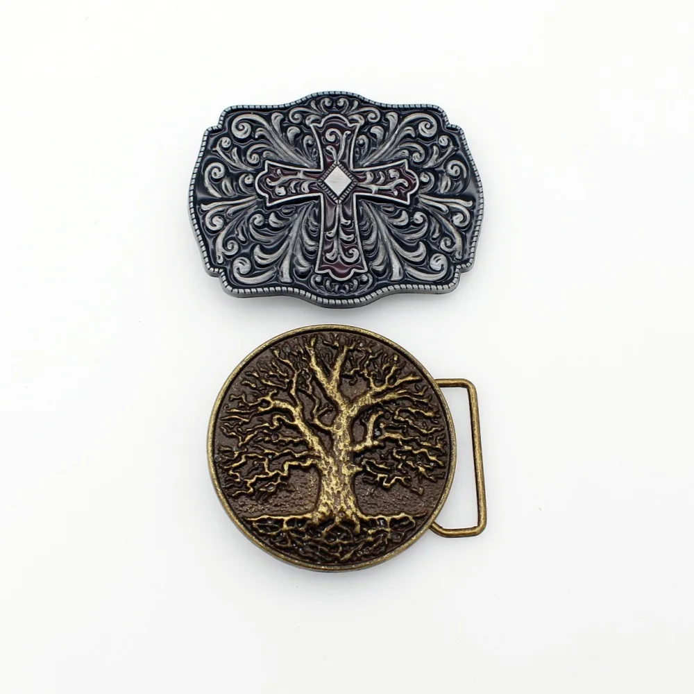 

Western cowboy carved belt buckle punk cross plate buckle European and American buckle national style