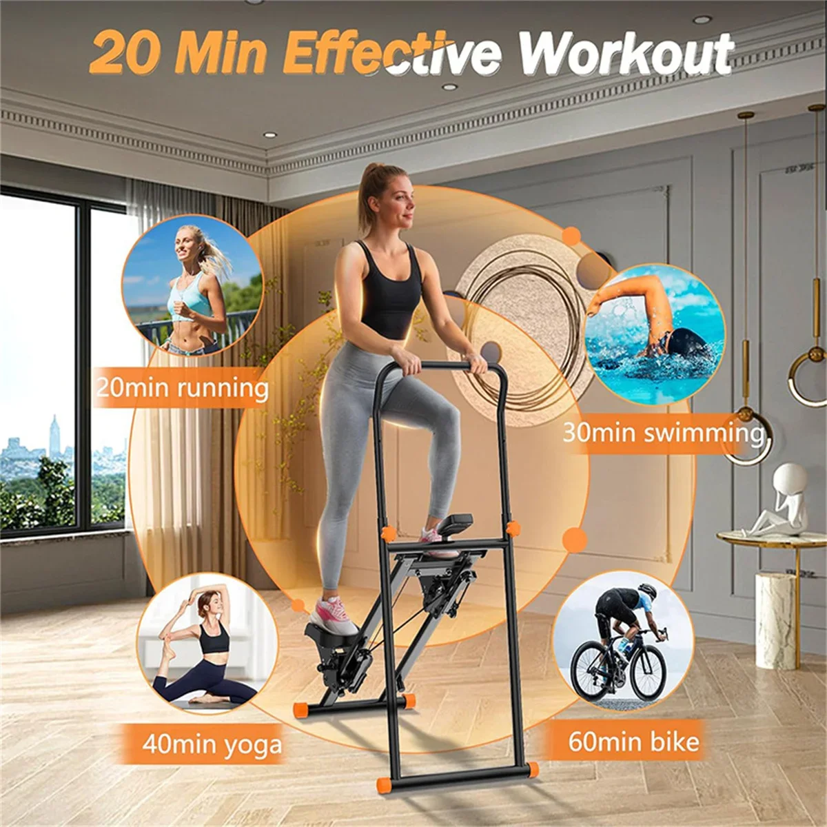 

Be suitable for Multifunctional household stair climbing machine stair machine stepper foldable fitness equipment stair climberc