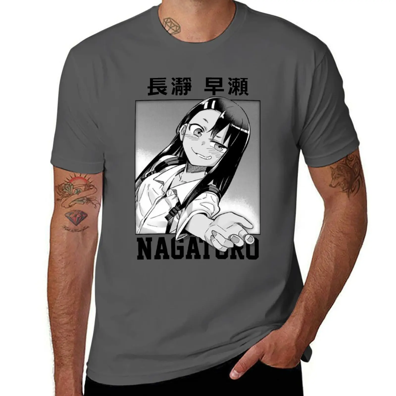 تي شيرت Nagatoro Hayase تي شيرت للرجال تي شيرت قطني مضحك للرجال جرافيك مضحك أساسي تي شيرت تي شيرت