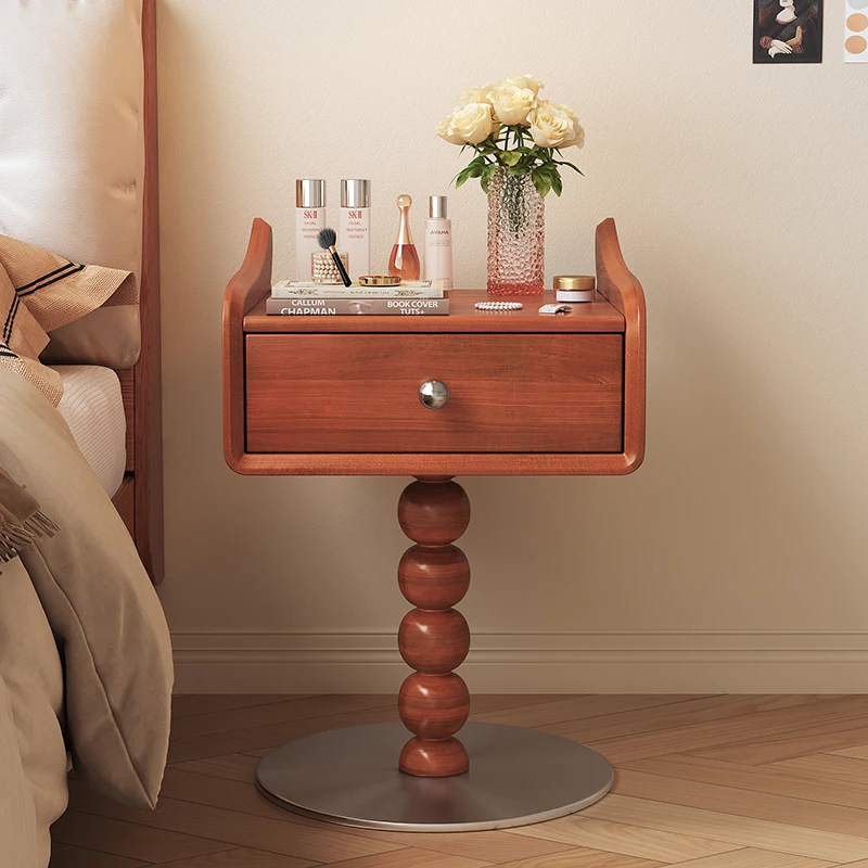 

Chalet new small angel bedside table medieval retro style solid wood home bedroom creative boxwood edge few