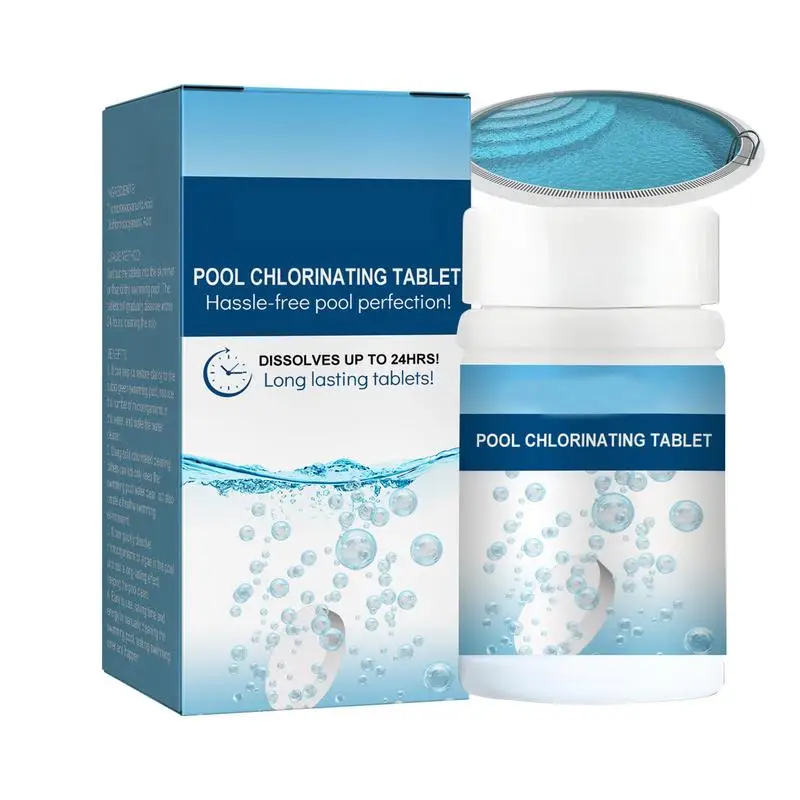 Pool Cleaning Tablets 100Pcs/Box Swimming Pool Foaming Clarifier Ion Pills Chlorine