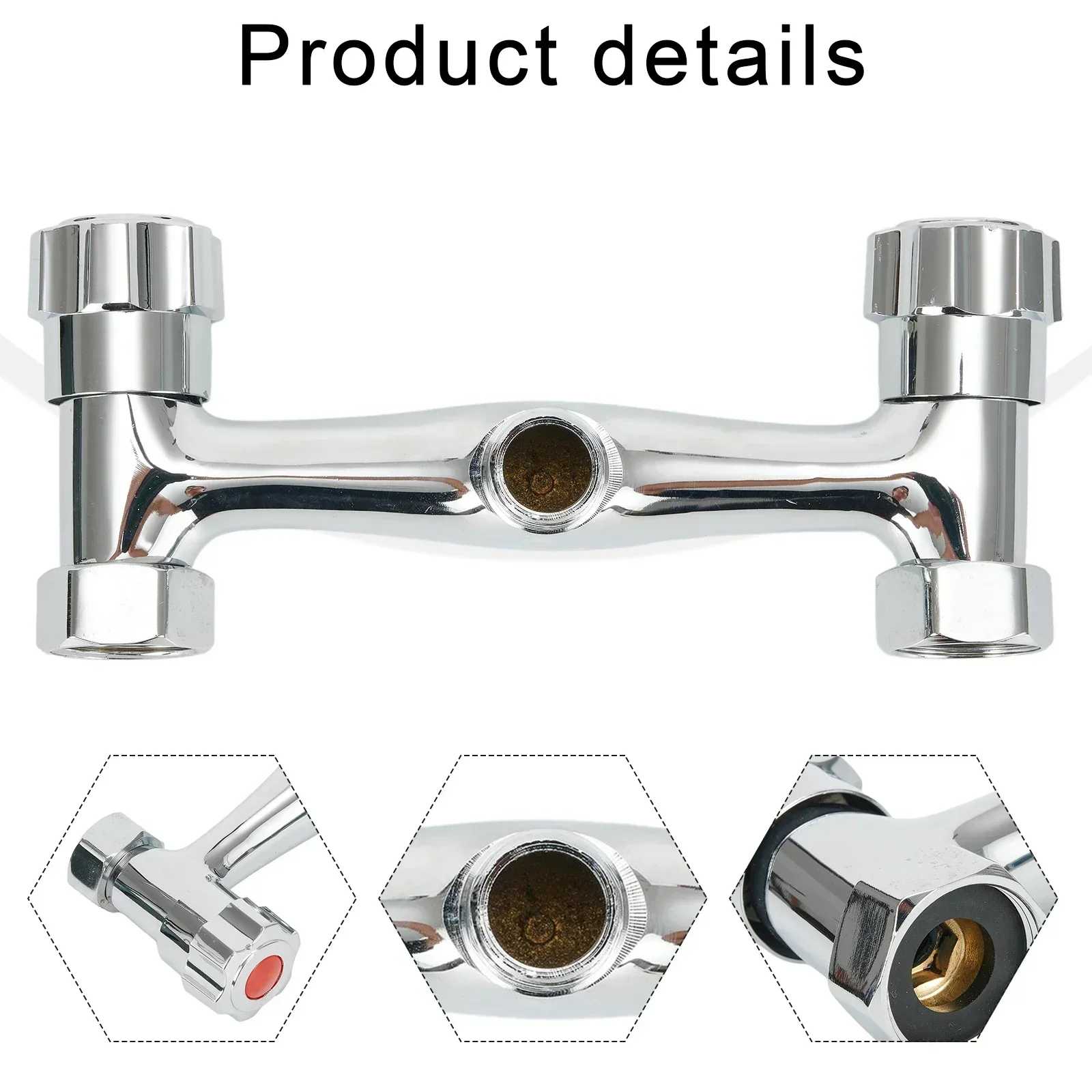 Water Interface Shower Mixer Valve Anti-Reflux Bar Valve 1/2inch Bathroom Brass Chrome Finish Copper High Grade