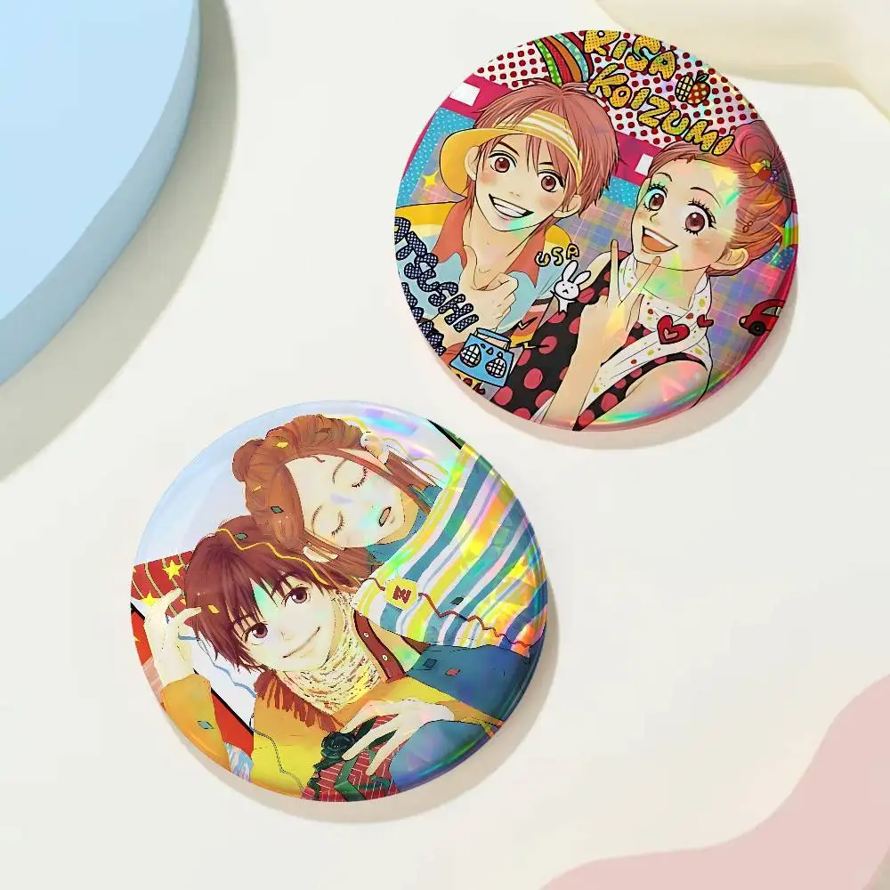 Lovely Complex For Badge Custom Laser Hologram Enamel Pin Badge Metal Lapel Brooch For Clothes Bag Accessory Gift