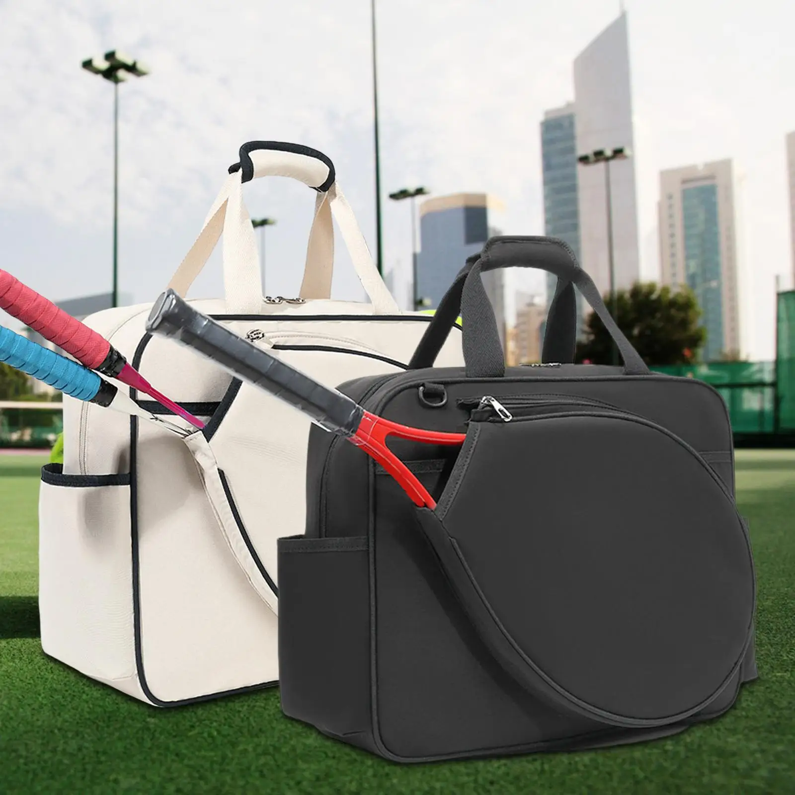 

Теннисная сумка для бадминтона, профессиональная многофункциональная сумка для хранения ракеток для пиклбола, парусиновая сумка для теннисной ракетки для фитнеса