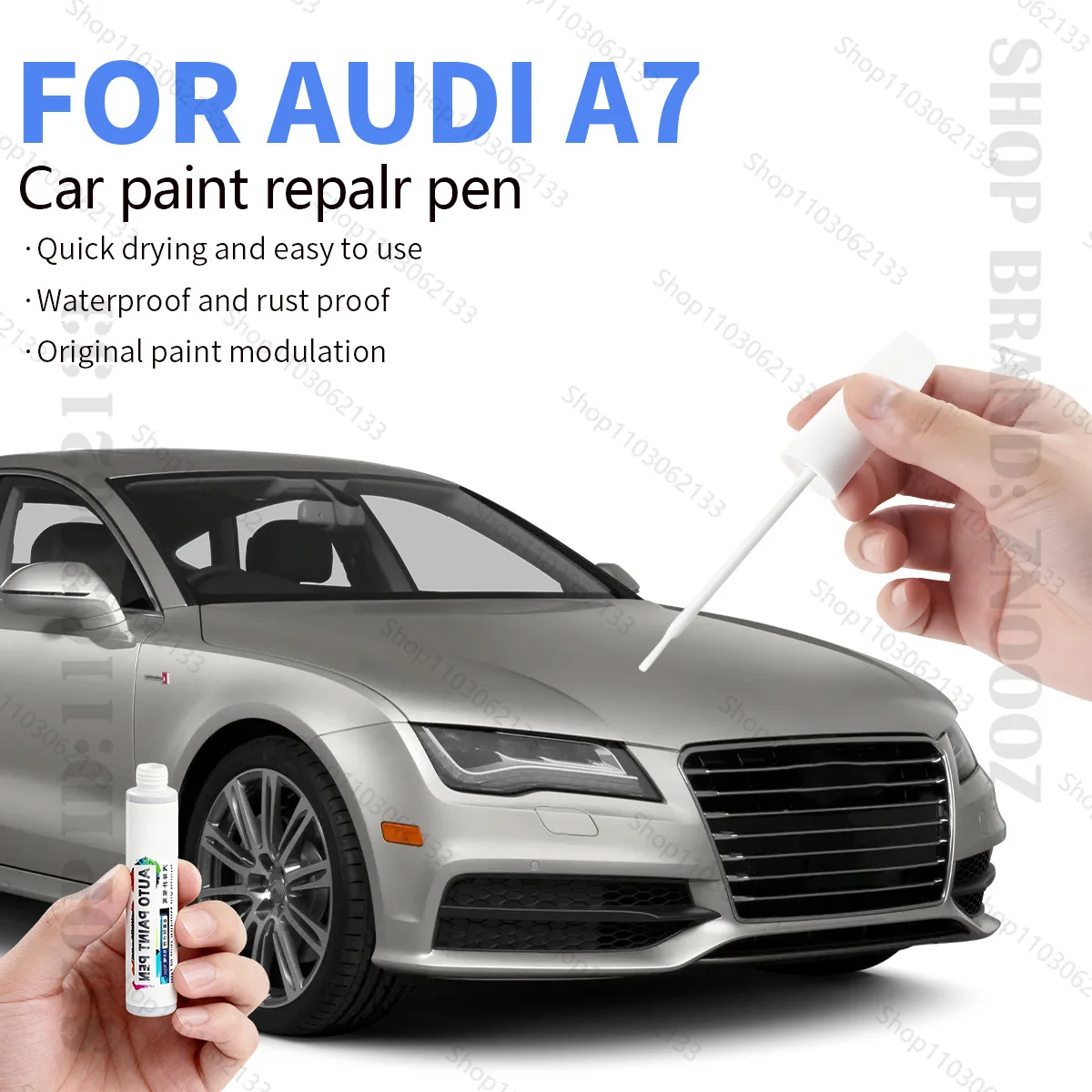 

Ручка для ремонта автомобильной краски, аксессуары для ремонта царапин, белый LY9L, черный LY9B, серый LX7G, коричневый LZ8S, красный для 2010-2023 AUDI A7