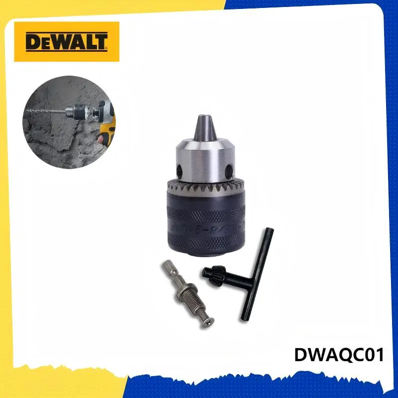 

DEWALT DWAQC01 Преобразователь патрона с шестигранной головкой 1/4 дюйма — адаптер SDS, патрон с ключом, ударопрочный, хромованадиевая сталь, для электроинструментов