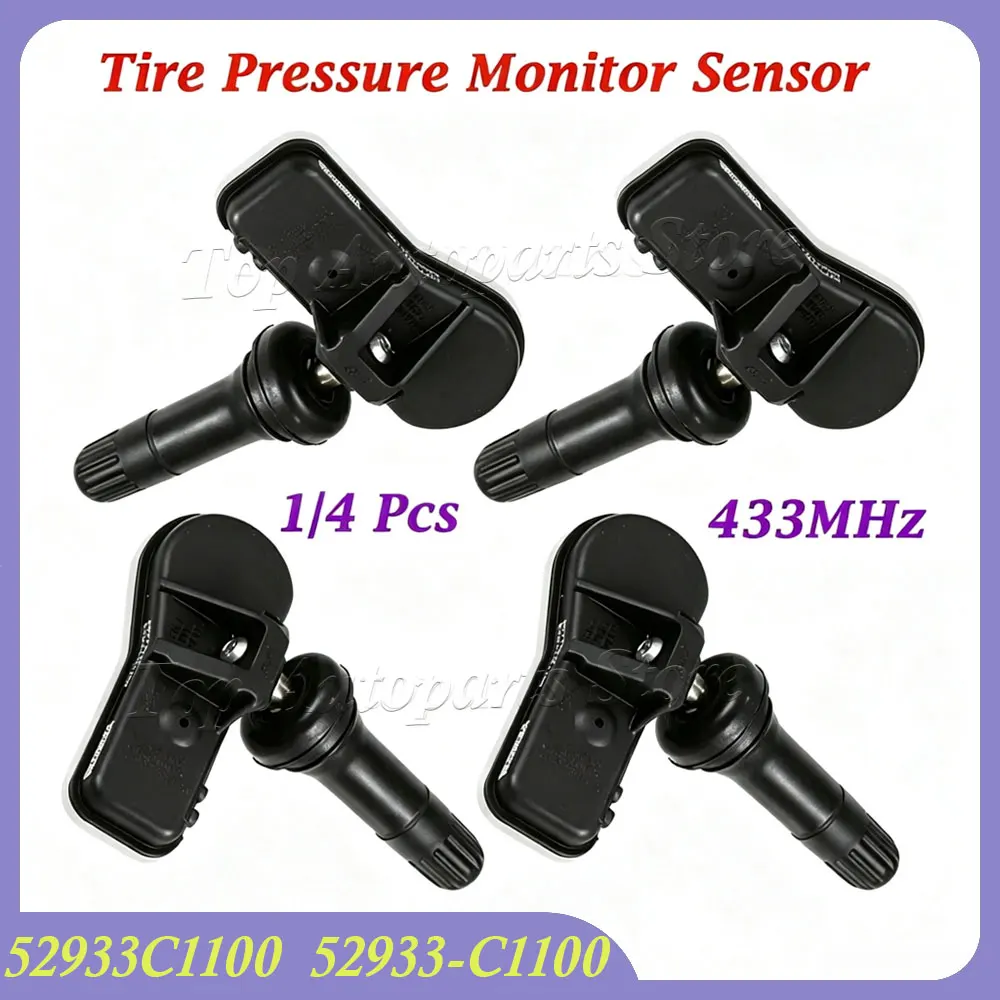 1 Or 4Pcs Tire Pressure Monitor Sensor TPMS 52933C1100 52933-C1100 For Hyundai Creta IX25 Tucson I40 IX35 Sonata 2014-2018 Tucso