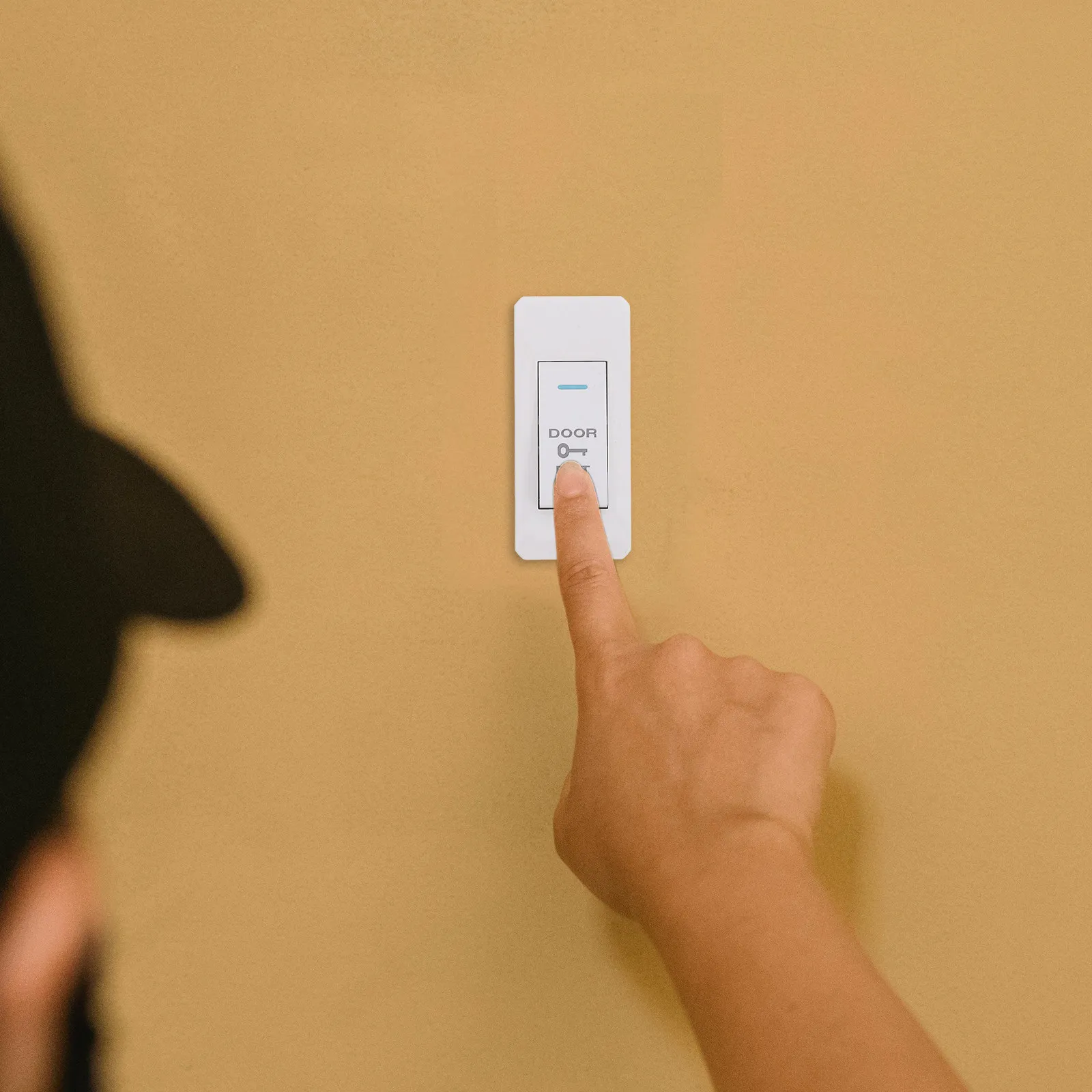 

Wired High Power Doorbell Switch Surface Mount Access Control Button for Indoor Door Chimes Cabinet Light Wardrobe Bedside Use