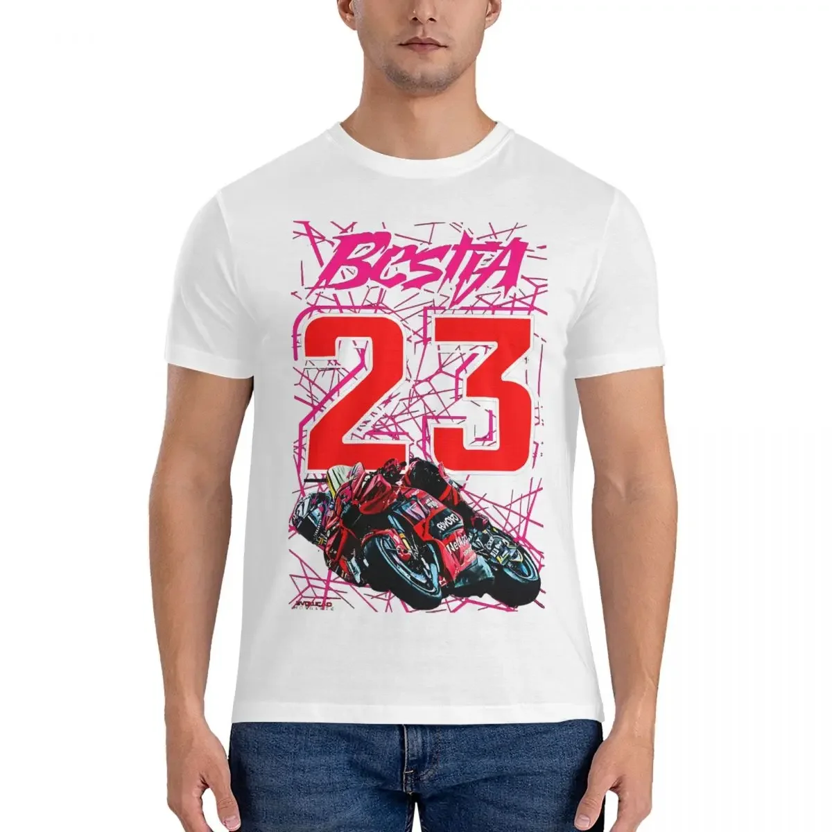 Novelty T-Shirts Round Collar MOTO The GP Tee Shirt Short Sleeve Tops Party Enea Bastianini Bestia #23 Racing T Shirts