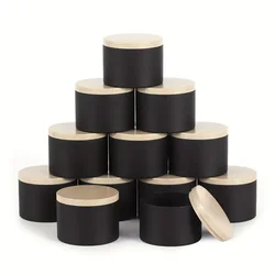 12pcs 4/8oz Candle Tins With Lids, Round Metal Candle Jars Kit For Loose Candles, Used For DIY Storage, Candle Making Supplies