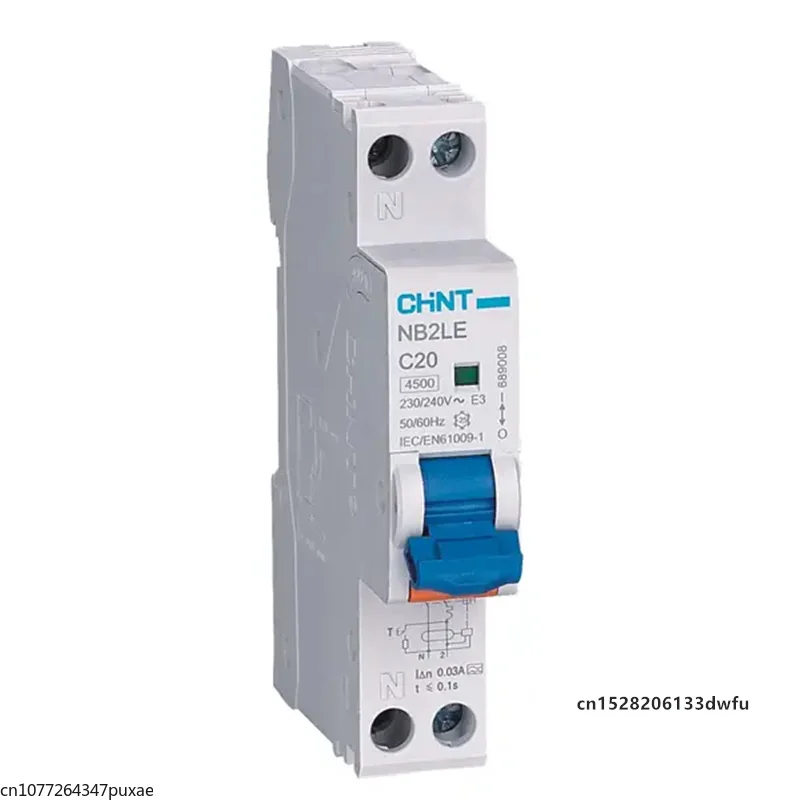 CHINT NB2LE 1P+N Residual Current Operated Circuit Breaker Leakage Protection Switch 0.03A 30MA 6A 10A 16A 20A 25A 32A 40A RCBO