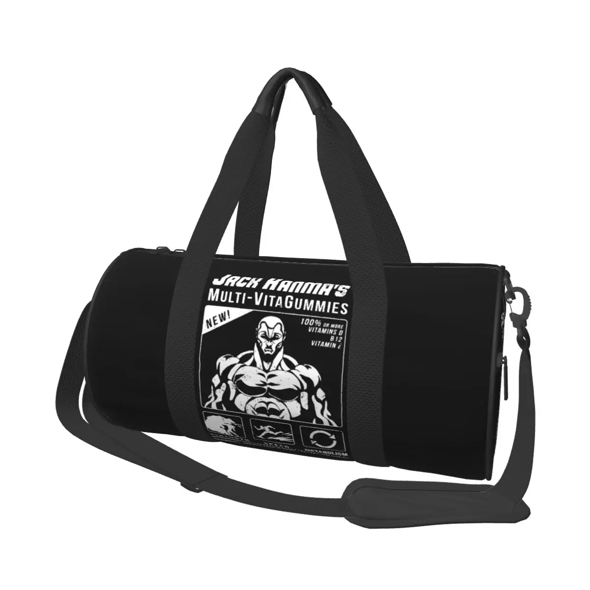 Yujiro Baki Manga Travel Bag Large Capacity Sport Bags Weekend Men Printed Gym Bag Swimming Graphic Fitness Bag