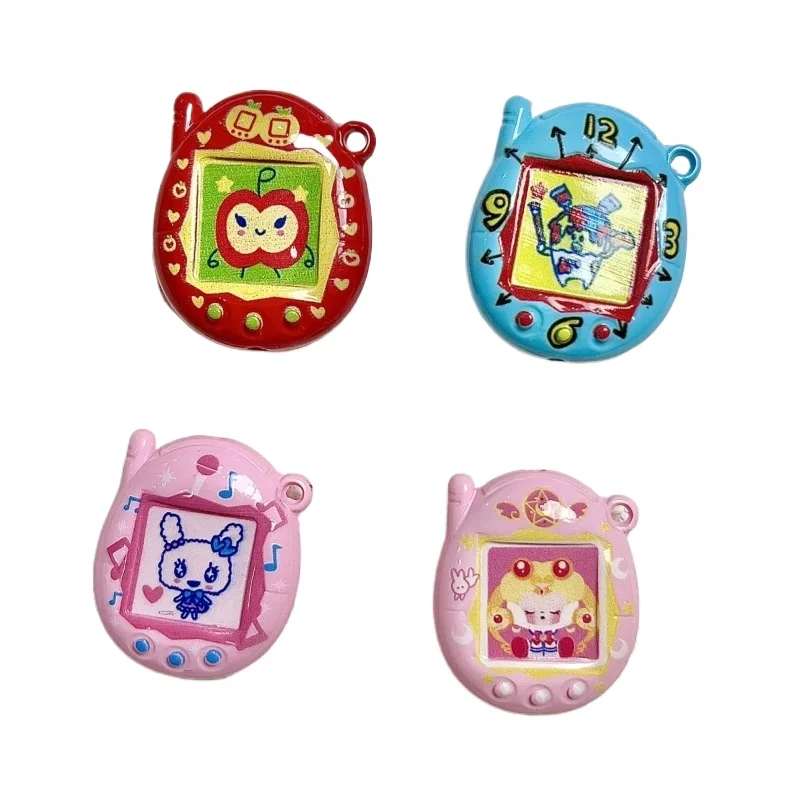

50pcs 4style Tamagotchi Mametchi Mimitchi Cartoon Keychains Creative Phone Chains Accessory Jewelry accessories Hollow alloy